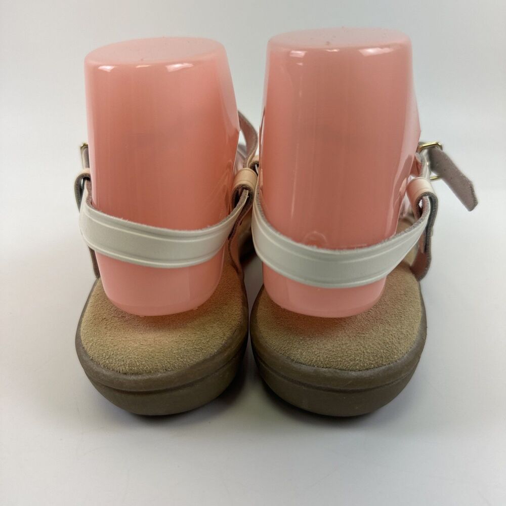 GH Bass Sunjuns Margie Sandal White Leather Strappy Flat Women 6.5 WW Extra Wide - Picture 4 of 12